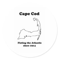 Cape Cod Round Stickers