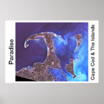 Cape Cod & The Islands satellite photo poster