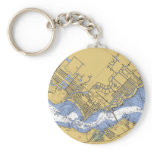 Cape Coral, Florida Nautical Harbor chart Keychain