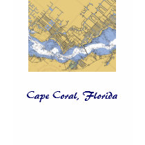 Cape Coral, Florida Nautical Harbor chart Shirt by sailorpatp Cape Coral, Florida Nautical Harbor chart Shirt
