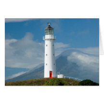 Cape Egmont Lighthouse and Mt Taranaki/Mt Greeting Cards