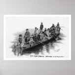Cape Eskimos Arriving Nome AK 1910 Print
