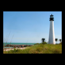 Cape Florida lighthouse near Miami posters