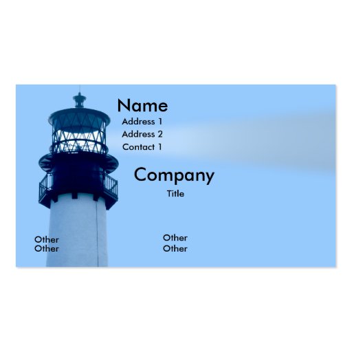 Cape Florida Lightwouse Business Cards (front side)