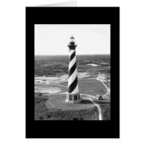 Cape Hatteras Lighthouse black and white photo Cards