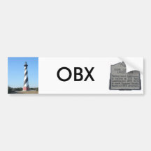 Cape Hatteras Lighthouse Bumper Sticker #1 OBX