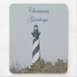Cape Hatteras Lighthouse Christmas Greetings Mouse Pads