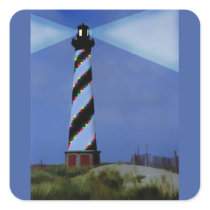 CApe Hatteras Lighthouse Square Stickers