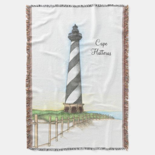 Cape Hatteras Lighthouse Woven Throw Blanket Zazzle