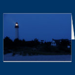 Cape May Lighthouse at Dusk greeting card cards