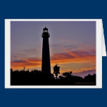 Cape May Lighthouse at Sunset greeting card cards