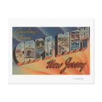 Cape May, New Jersey - Large Letter Scenes Post Card