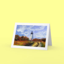 Cape Pogue Lighthouse Greeting Card