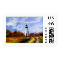 Cape Pogue Lighthouse Stamp by donnabellas Cape Pogue Lighthouse Stamp
