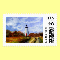 Cape Pogue Lighthouse Stamp stamps