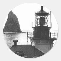 Cape St. Elias lighthouse Round Sticker