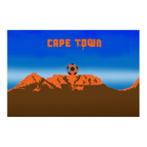 Cape Town Soccer Ball Poster South Africa posters