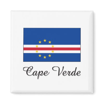 Cape Verde Flag Design Fridge Magnet by flagshirt