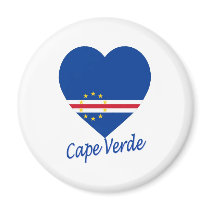 Cape Verde Flag Heart magnets by Vexillophile Cape Verde Flag Heart magnets
