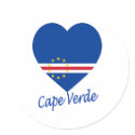 Cape Verde Flag Heart stickers