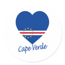 Cape Verde Flag Heart stickers