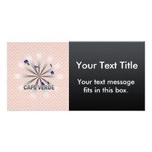 Cape Verde Flag Map 2.0 Personalized Photo Card