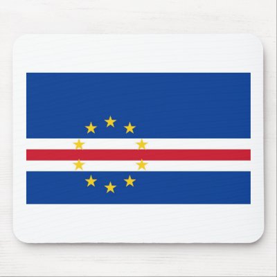 Cape Verde Flag Mouse Mats by worldtees