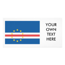 Cape Verde Flag Customized Photo Card