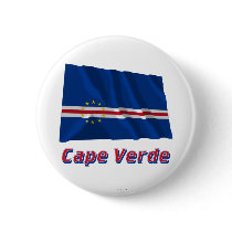 Cape Verde Waving Flag with Name Pins