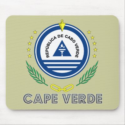 Cape Verdean Emblem Mouse Mat by FlagStore