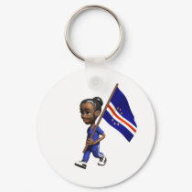 Cape Verdean Girl keychains