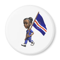 Cape Verdean Girl magnets by worldtees Cape Verdean Girl magnets