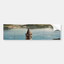 Capello St. Angelo and view of Bellagio, Como, Lak Bumper Stickers