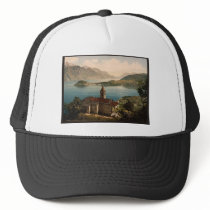 Capello St. Angelo and view of Bellagio, Lake Como Trucker Hat