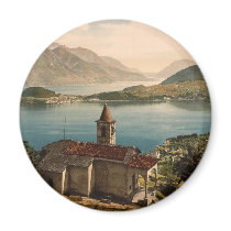 Capello St. Angelo and view of Bellagio, Lake Como Refrigerator Magnet