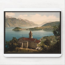 Capello St. Angelo and view of Bellagio, Lake Como Mousepad