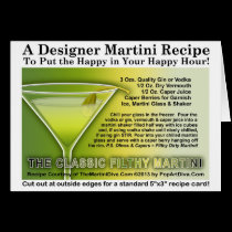 Caper Berry Filthy Martini Recipe Cards cards