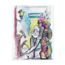 tango, capo, compadrito, guapo, milonga, comic, cartoon, character, argentina, bandoneon, dance, dancing, buenos, aires, patricia, vidour, artistic, creative, slam dancing, slam dance, pavan, saraband, toe dance, stage dancing, hoofing, toe dancing, fictitious character, nauch, nautch dance, courante, nautch, imaginary creature, imaginary being, fine art, pavane, performing artist, ritual dance, social dancing, ritual dancing, aire river, Postcard with custom graphic design