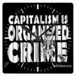 Capitalism Is Organized Crime Wall Clock wall clocks