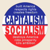 Capitalism stickers