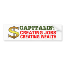 Capitalist Bumper Sticker bumper stickers