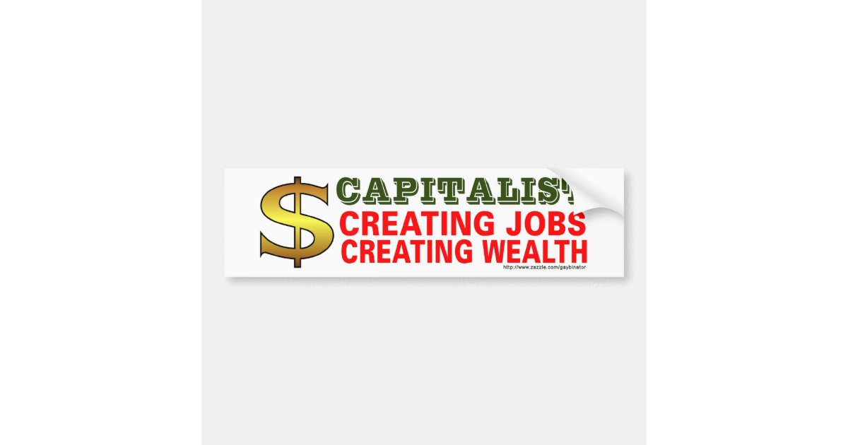 Capitalist Bumper Sticker | Zazzle