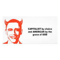 Capitalist by choice customized photo card