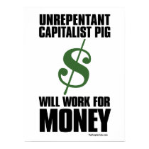 Capitalist Pig - Dollar Sign: Protest Poster posters