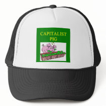 capitalist pig money joke hats