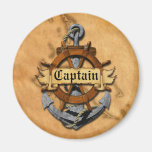 Capitán Anchor y rueda Imán De Frigorífico