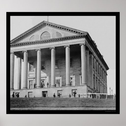 Capitol Building in Richmond, VA 1865 Poster Zazzle