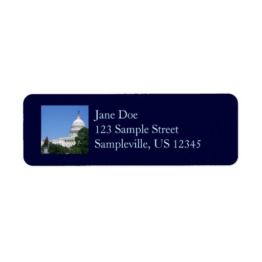Capitol Building Return Address Labels