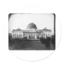 Capitol Building Washington D.C. 1845 Round Stickers