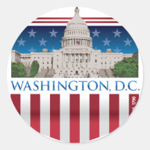 Capitol Building - Washington DC Round Sticker